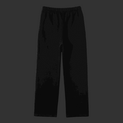 Veil Pants in black heavyweight fleece with a straight-leg fit and adjustable drawstring waist.